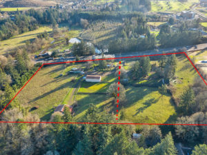 Airal Overview of 10.94 Acres for Development in Newberg